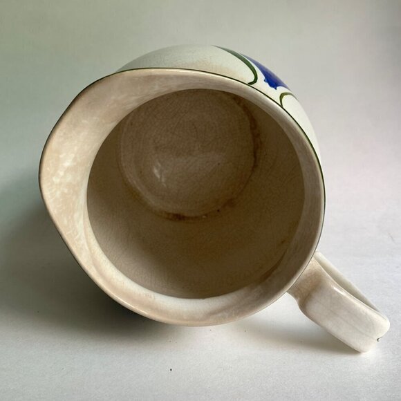 Vintage Steubenville Hand Painted Blue Tulip Pitcher - Picture 6 of 6